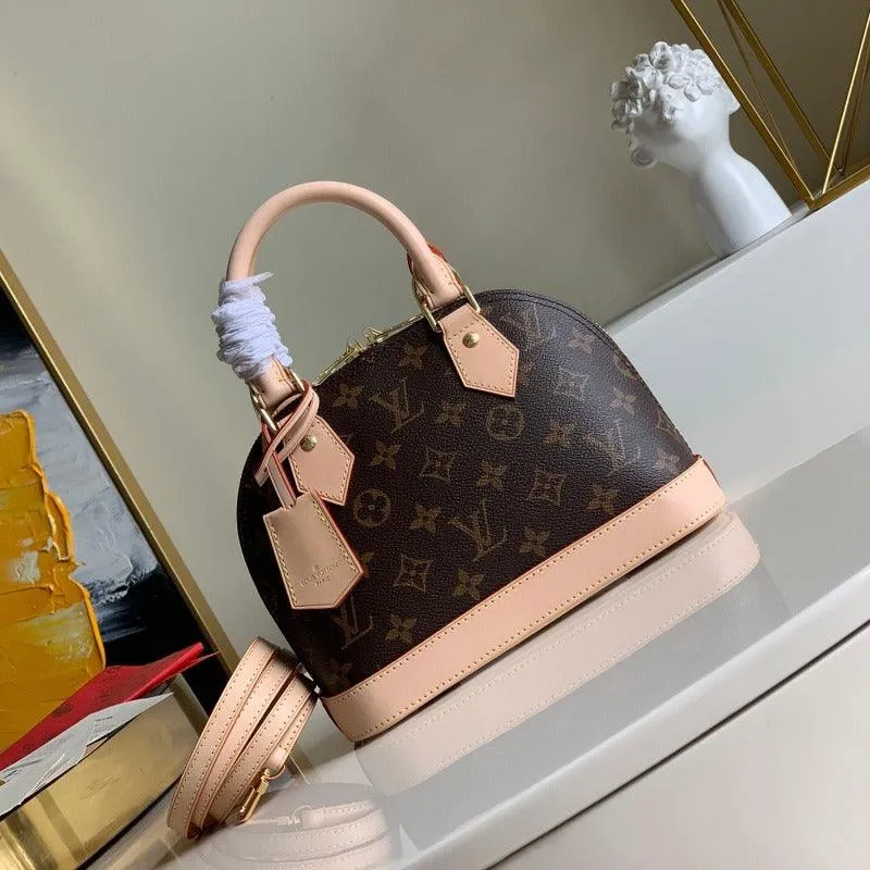 1984 - Alma BB Monogram Bag Brown/Pink