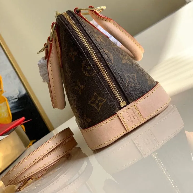 1984 - Alma BB Monogram Bag Brown/Pink