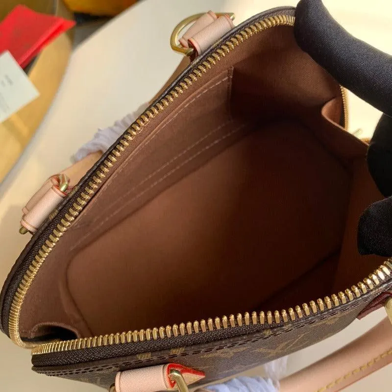 1984 - Alma BB Monogram Bag Brown/Pink