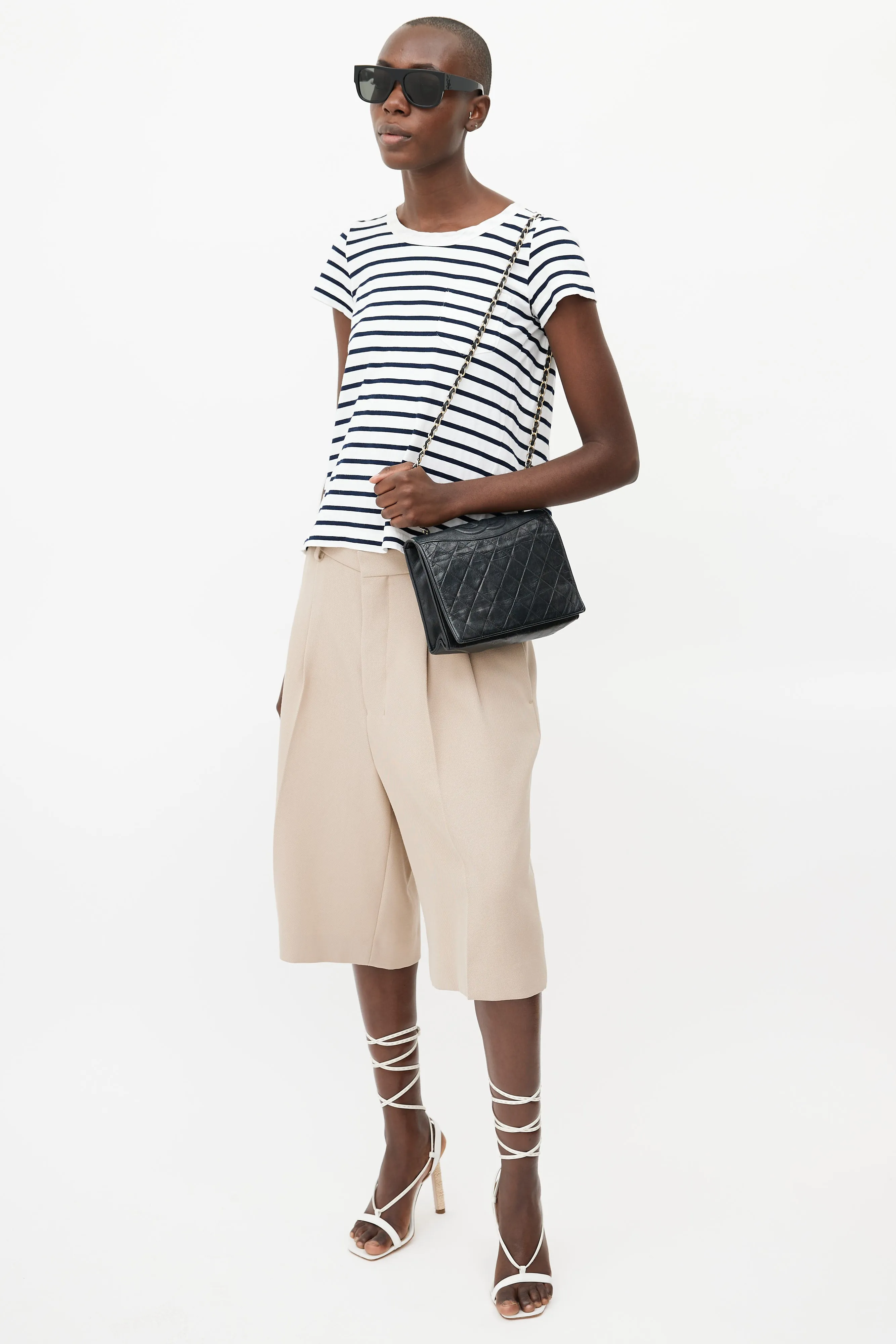 1989 Black Quilted Matelasse Shoulder Bag