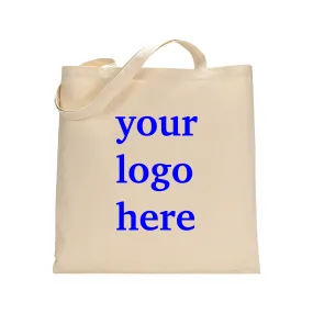 2 Color Logo Printed Lightweight Cotton Tote Bags