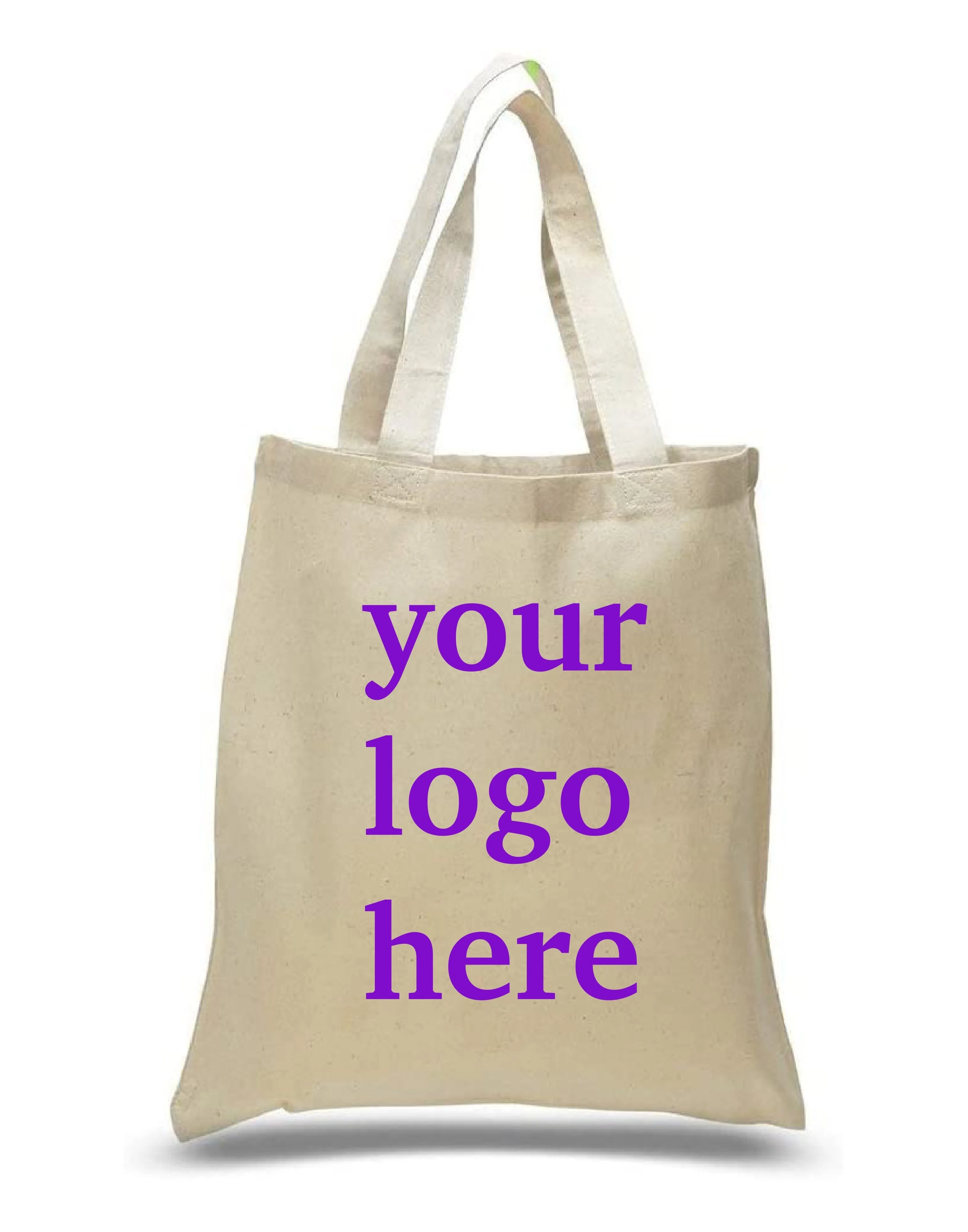 2 Color Logo Printed Lightweight Cotton Tote Bags
