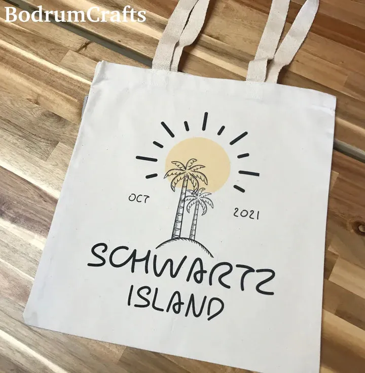 2 Color Logo Printed Lightweight Cotton Tote Bags