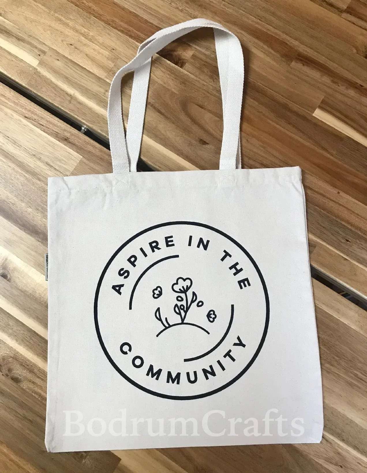 2 Color Logo Printed Lightweight Cotton Tote Bags