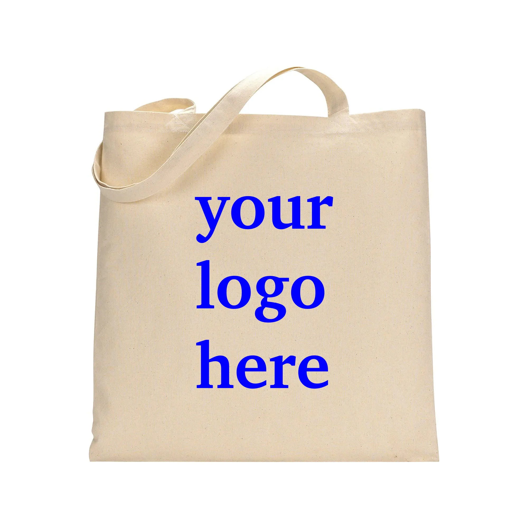 2 Color Logo Printed Lightweight Cotton Tote Bags