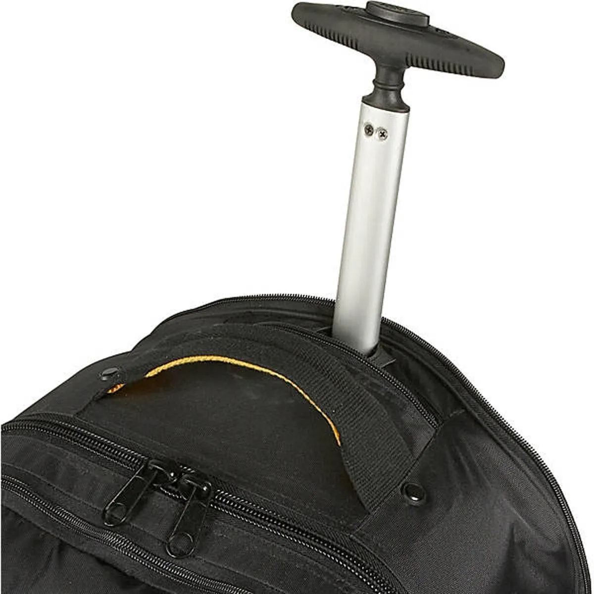 A. Saks DXL Expandable Black Wheeled Laptop Backpack Trolley