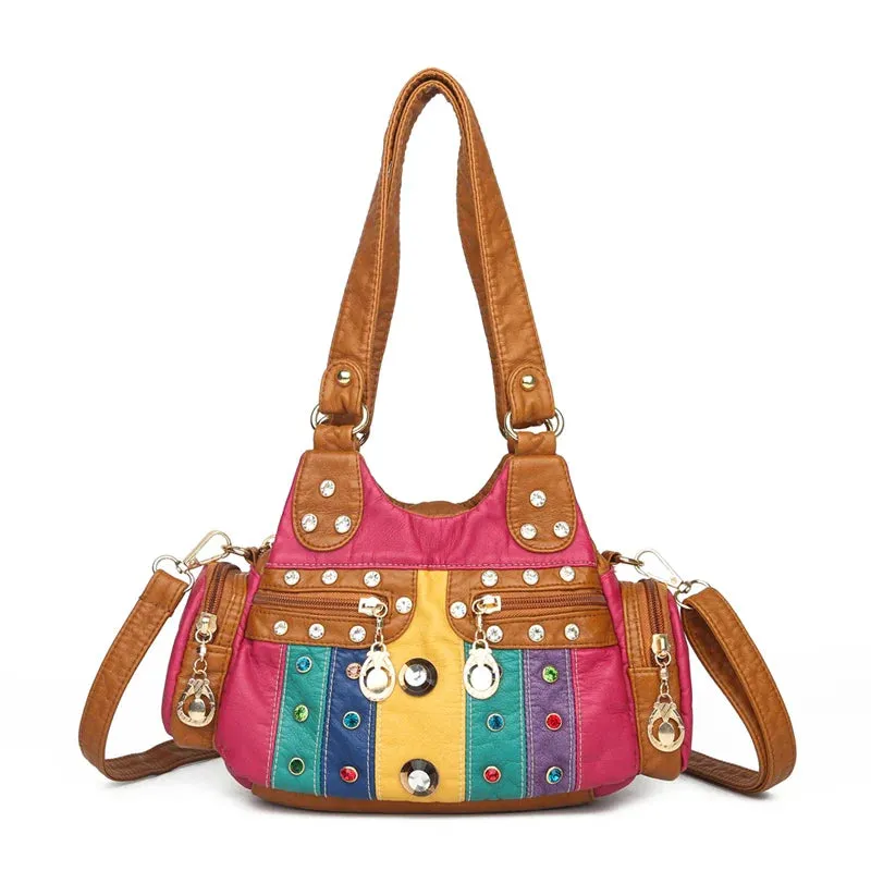 binfenxie Luxury Handbags Women Bags Designer Small Ladies Crossbody Female Shoulder Bag Fashion PU Leather Messenger Bag Casual Tote Bags