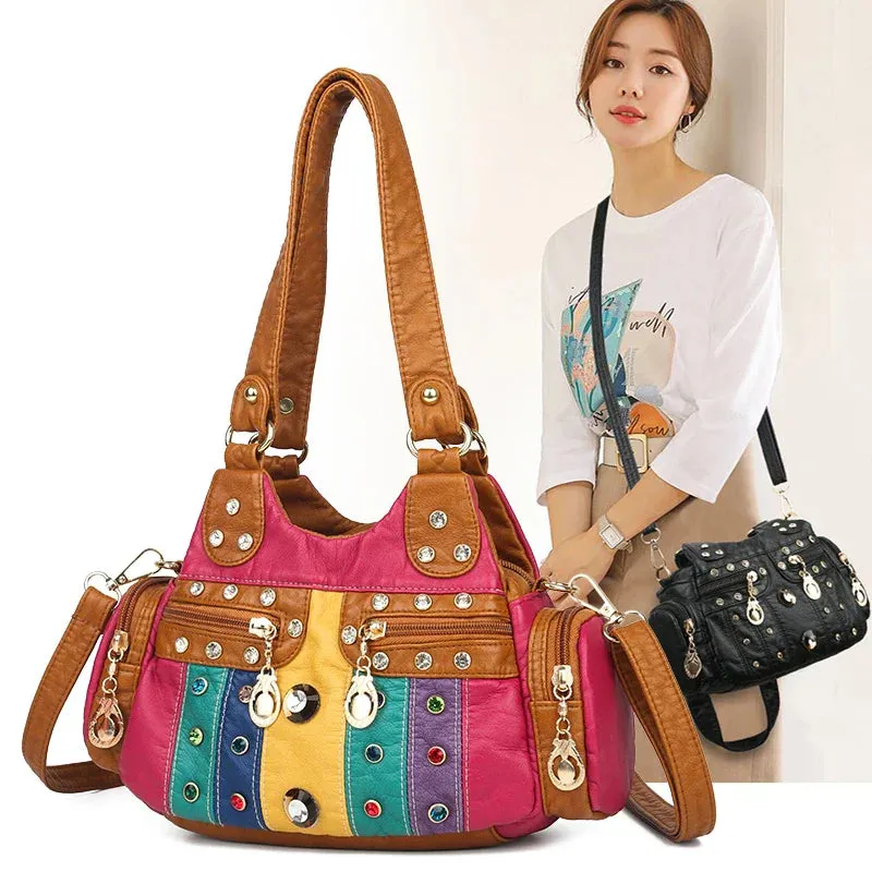 binfenxie Luxury Handbags Women Bags Designer Small Ladies Crossbody Female Shoulder Bag Fashion PU Leather Messenger Bag Casual Tote Bags