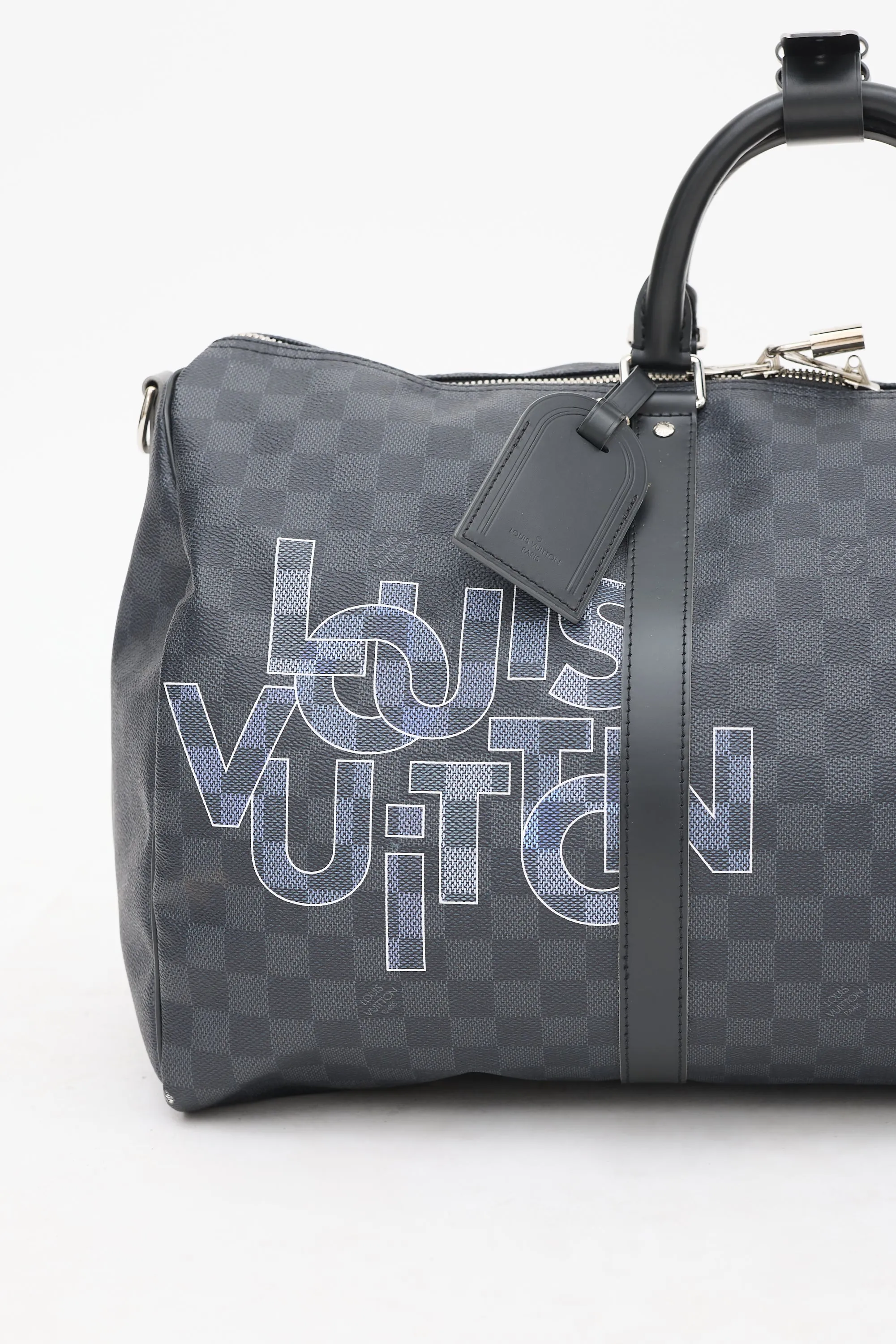 Black Damier Graphite Keepall Bandoulière 50 Duffle Bag