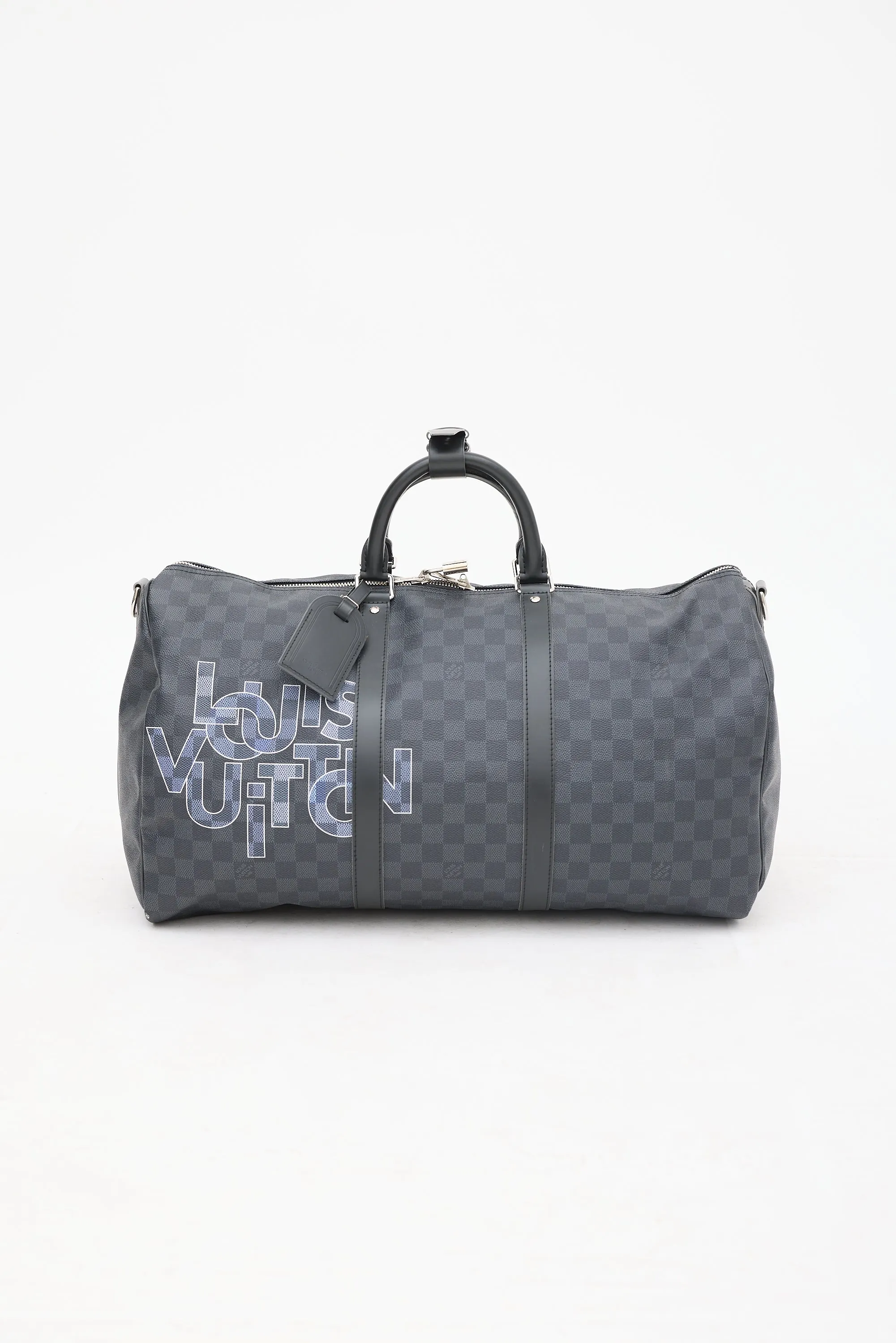 Black Damier Graphite Keepall Bandoulière 50 Duffle Bag