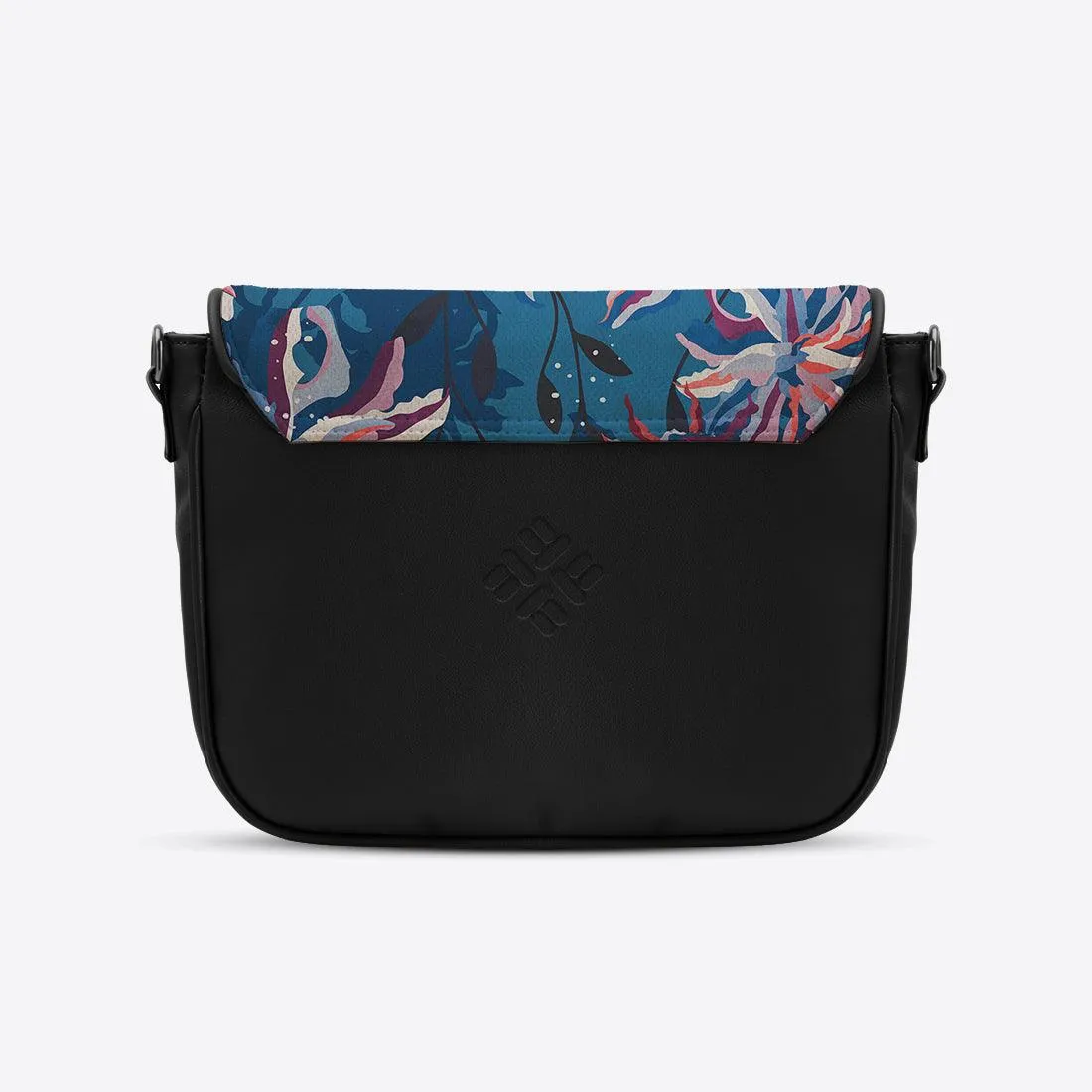 Black Messenger Crossbody Blue Night