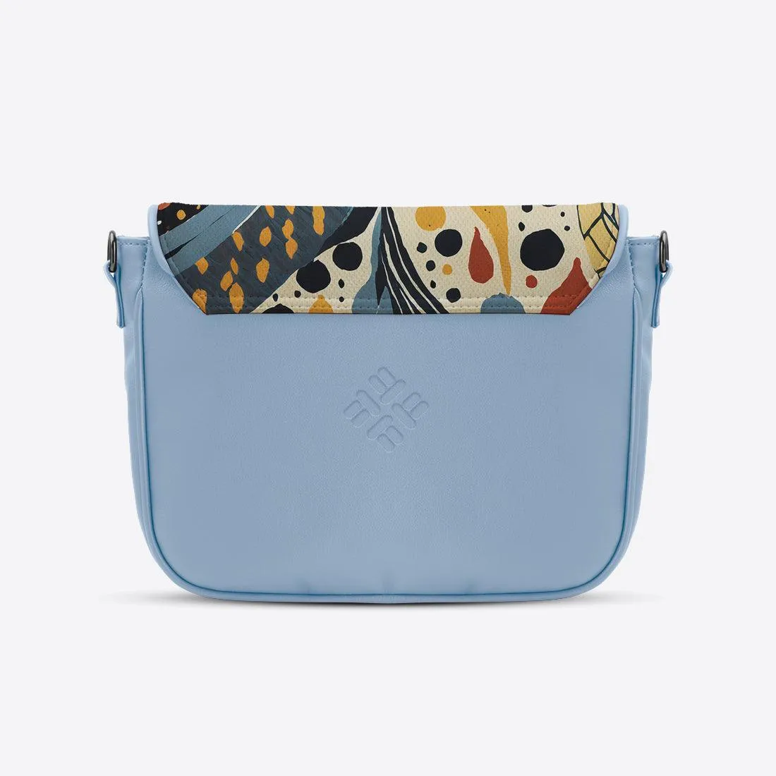 Blue Messenger Crossbody Stipple Dots