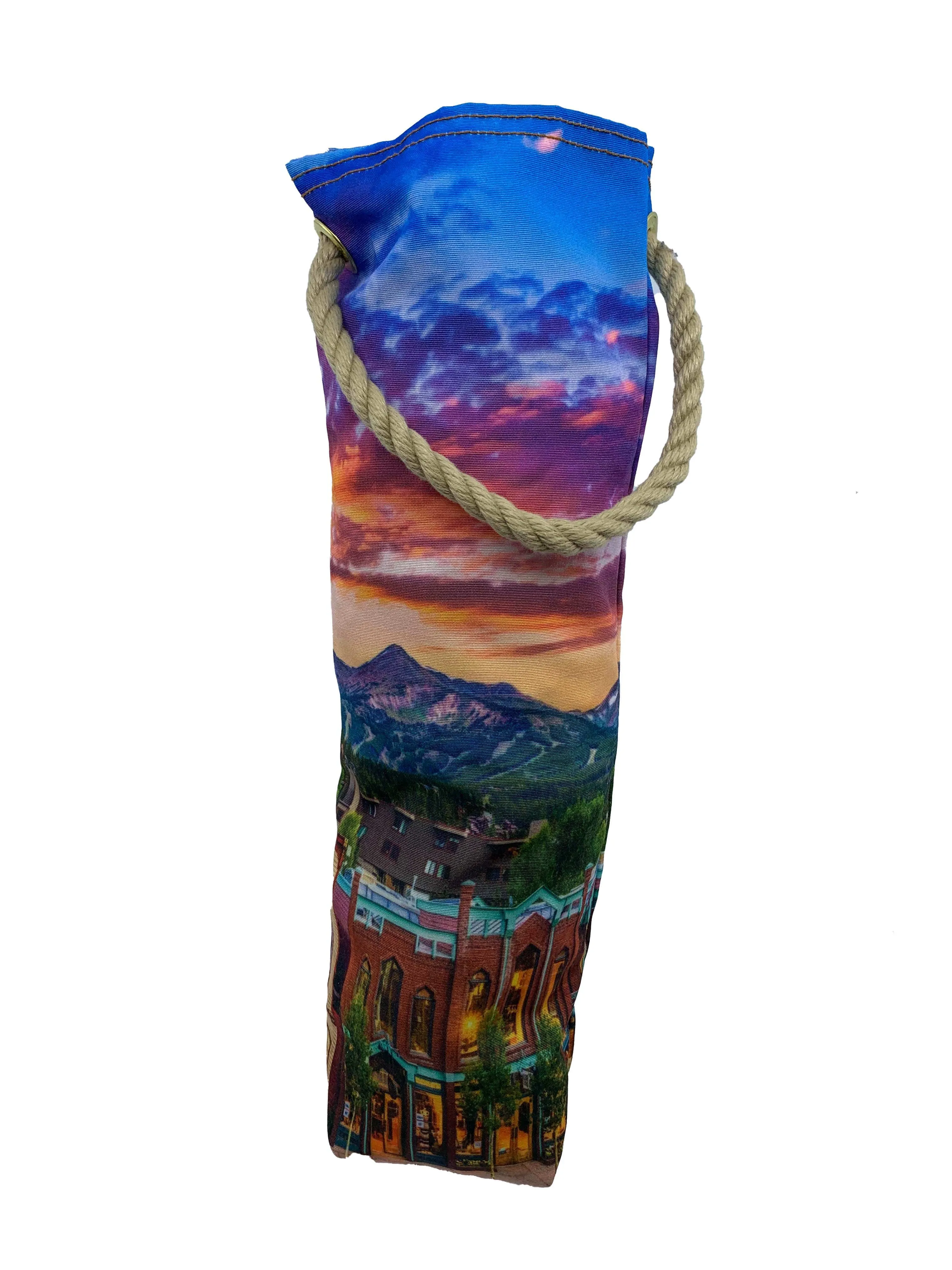 Breckenridge Colorado Sunset Recycled Wine Tote