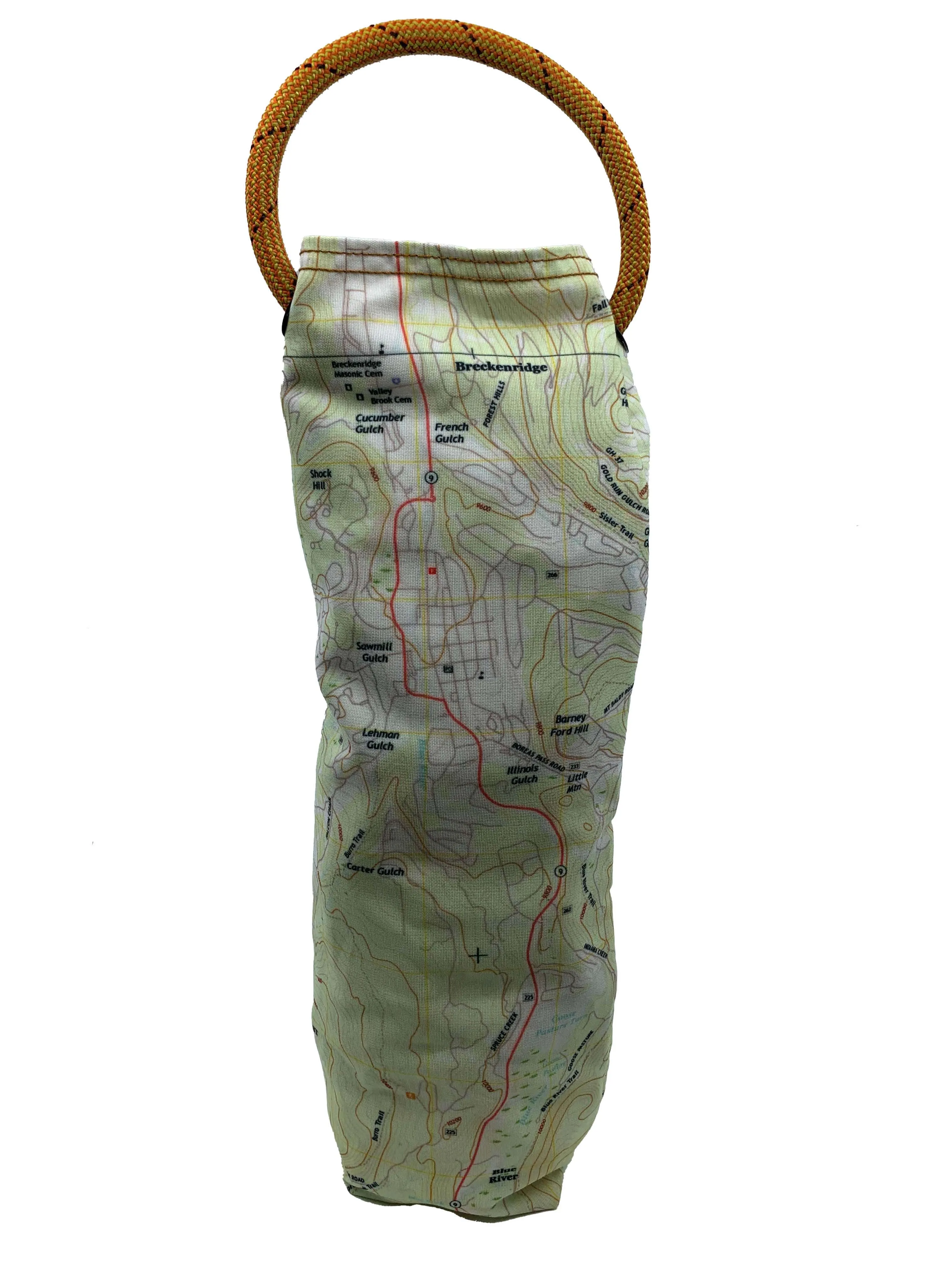 Breckenridge Colorado Topo Chart Recycled Wine Tote