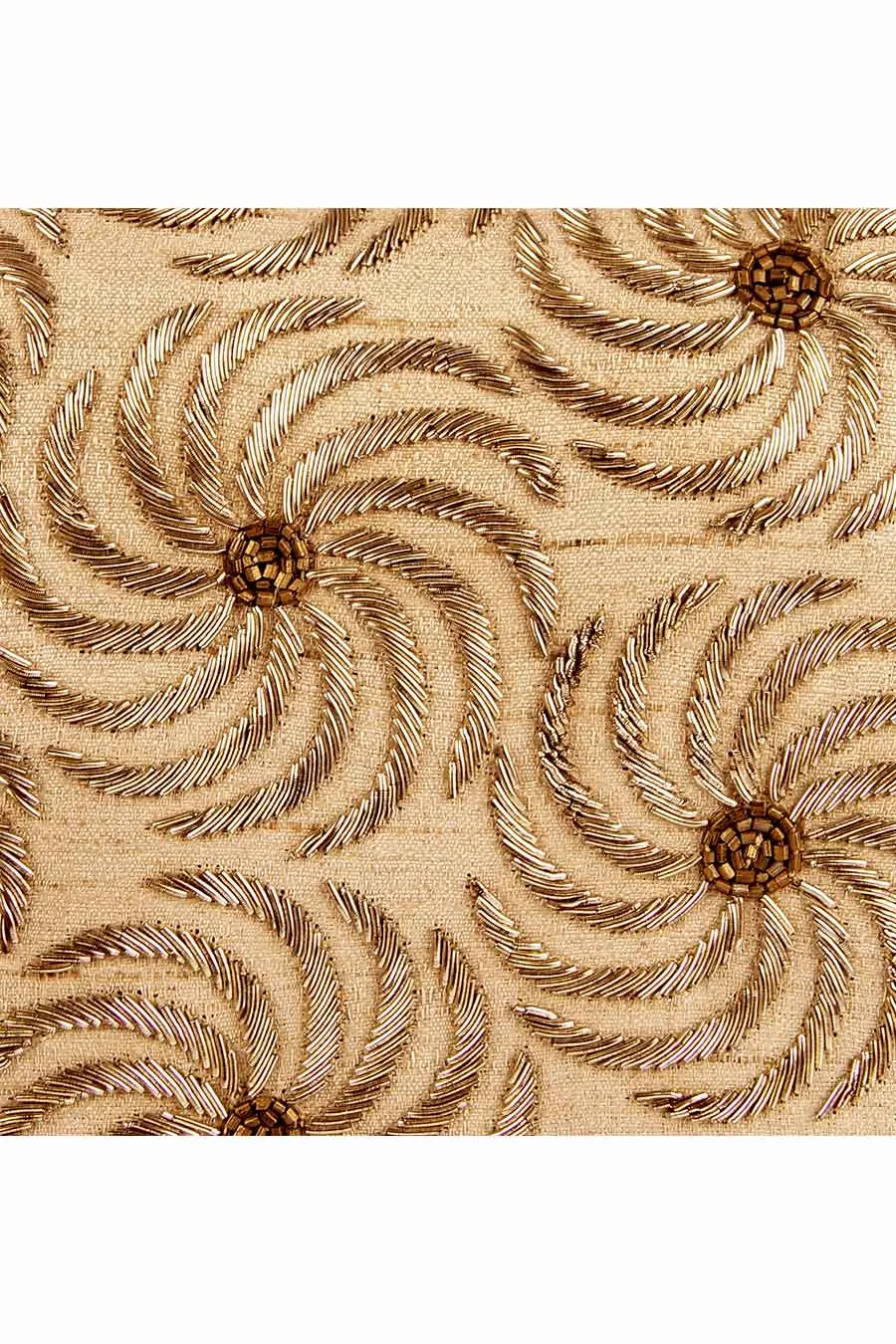 Bronze Lustre Hand-Embroidered Clutch