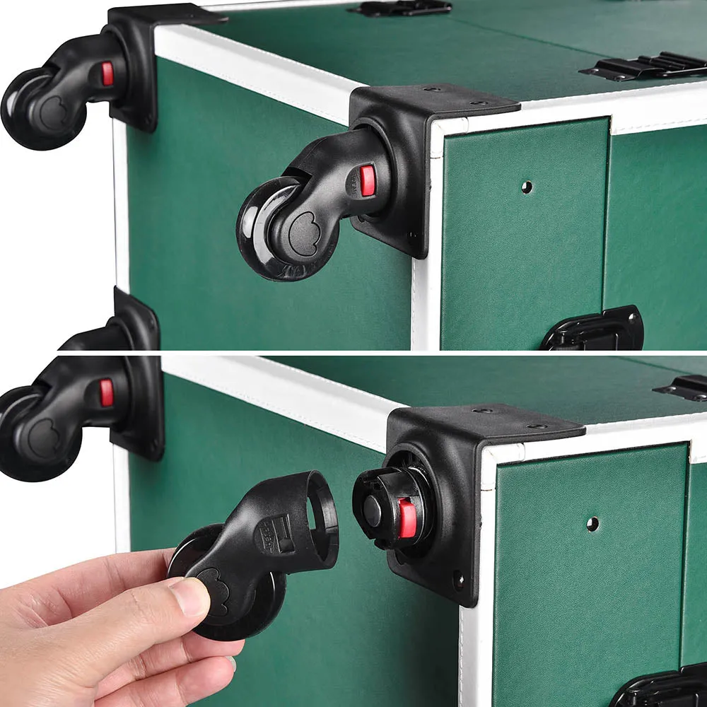 Byootique Fuhold Emerald Green Rolling Makeup Artist Case with Side Drawer