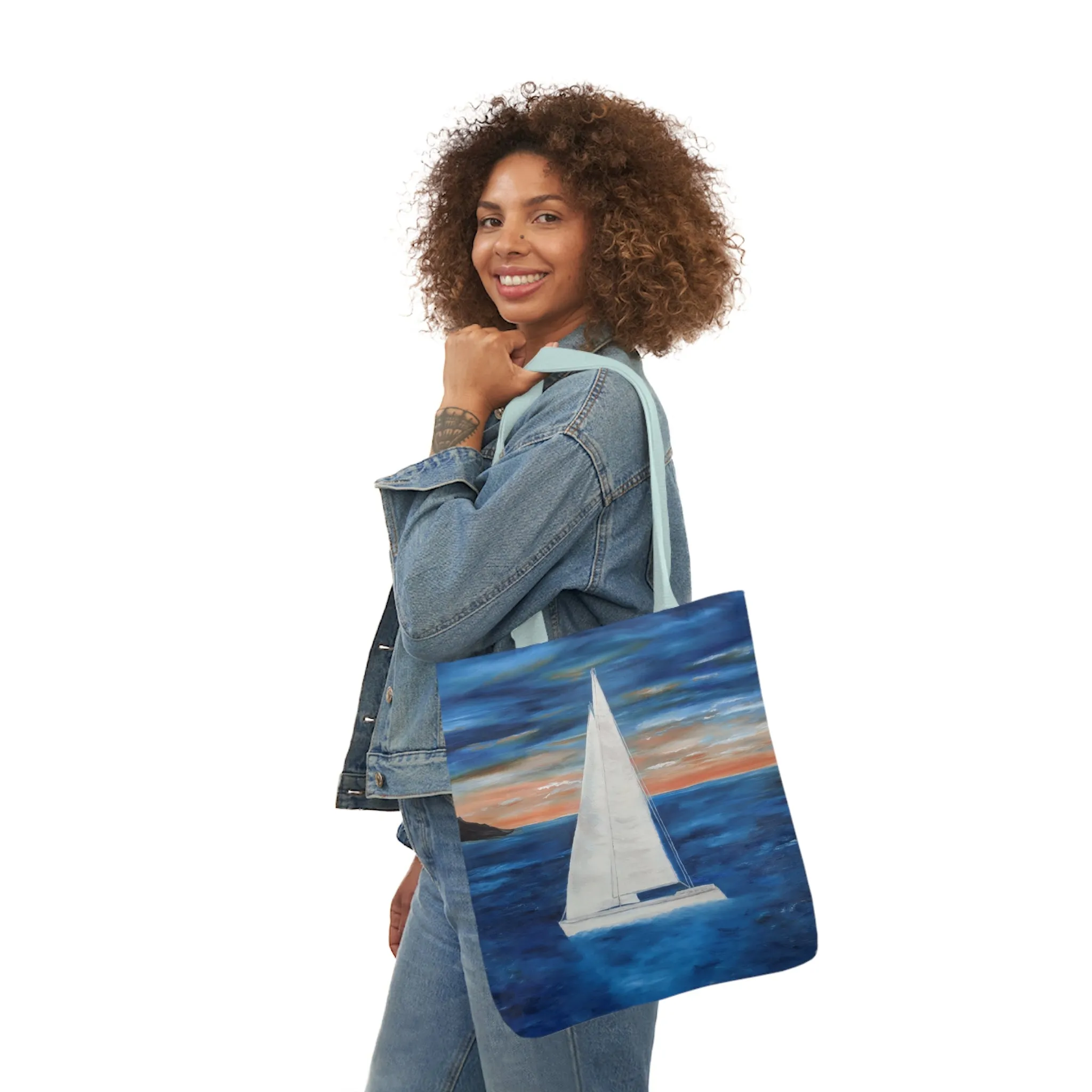 Canvas Tote Bag, Sunset Sail