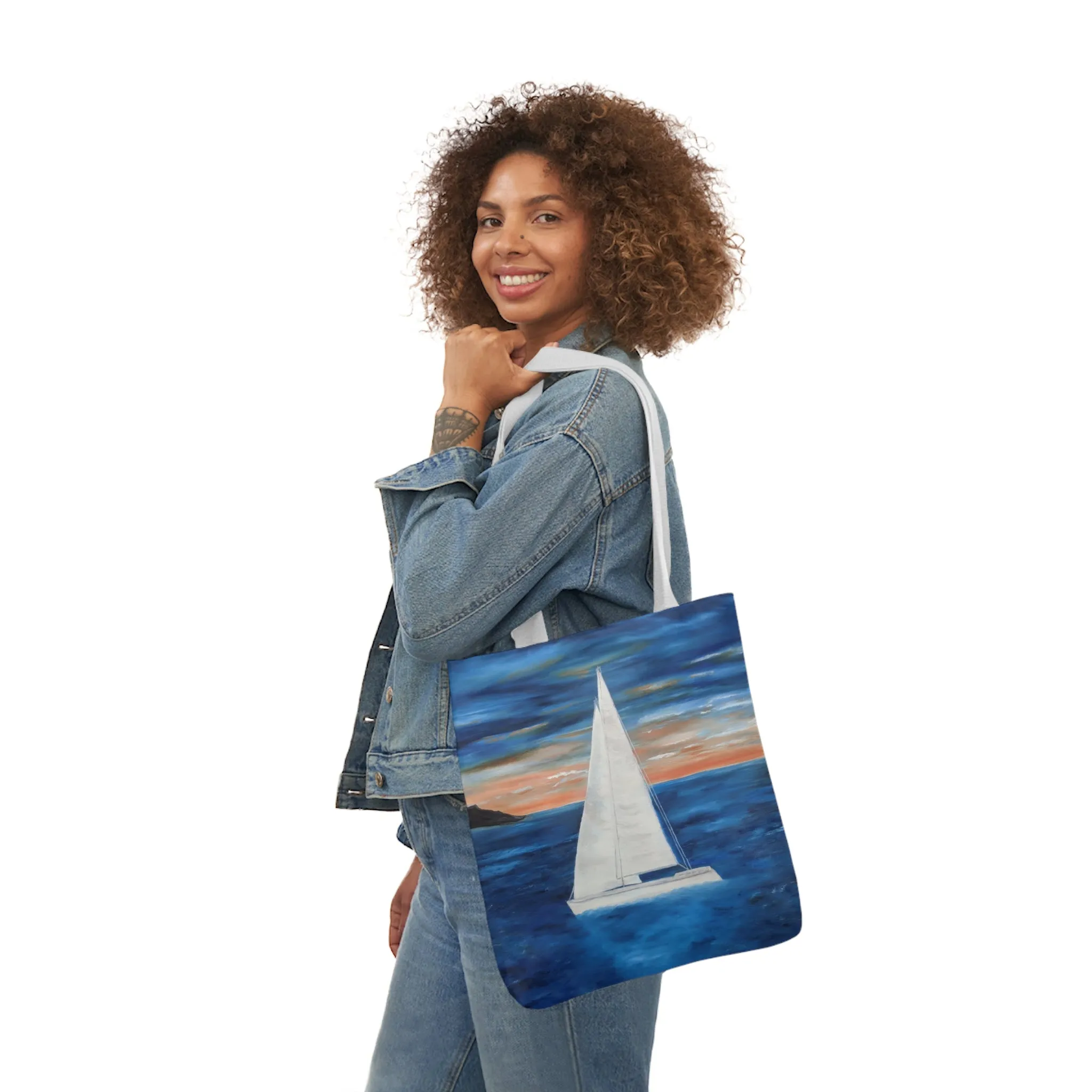 Canvas Tote Bag, Sunset Sail