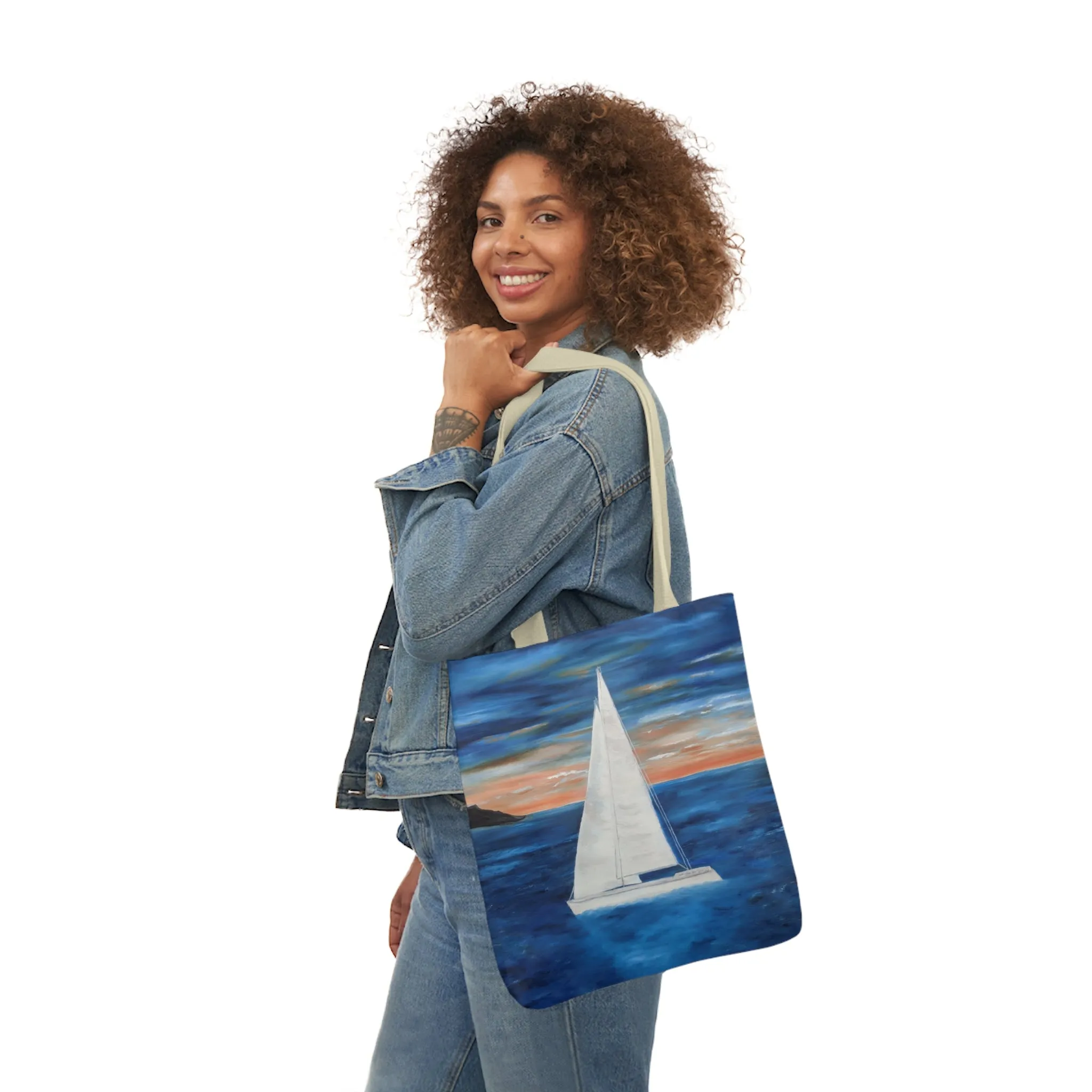 Canvas Tote Bag, Sunset Sail