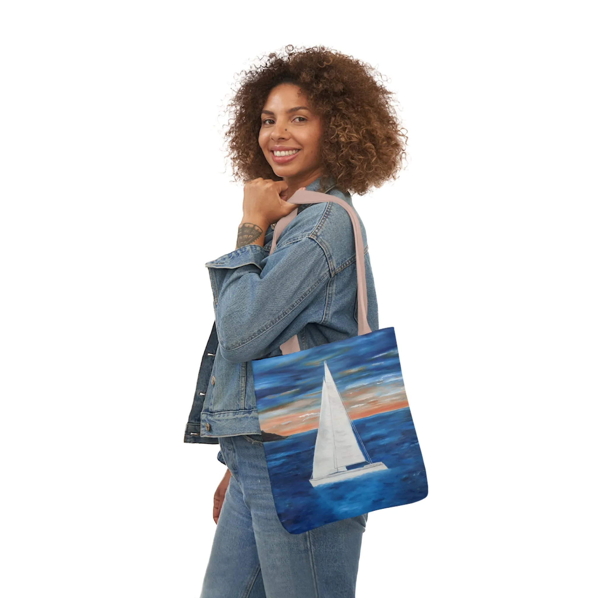 Canvas Tote Bag, Sunset Sail