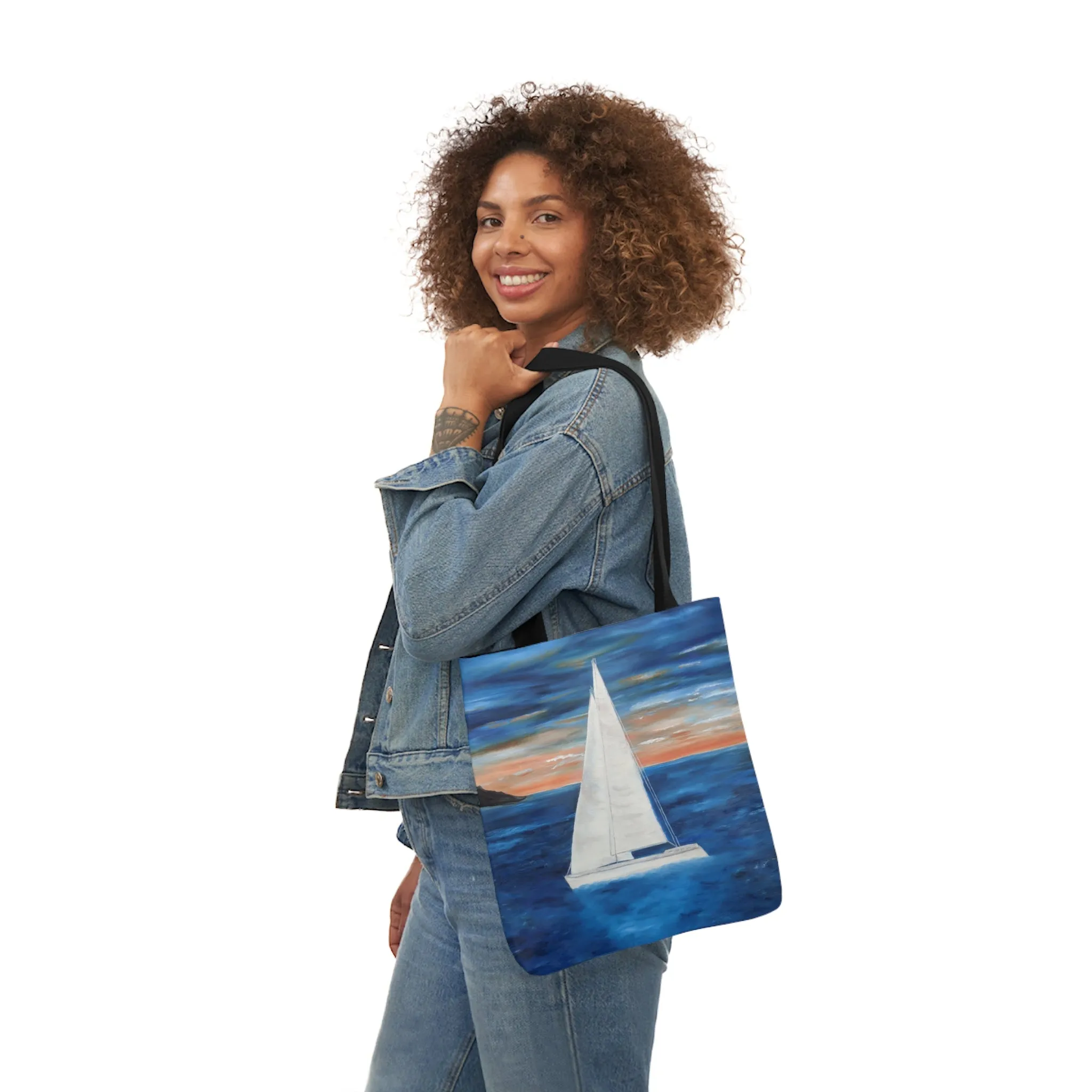 Canvas Tote Bag, Sunset Sail