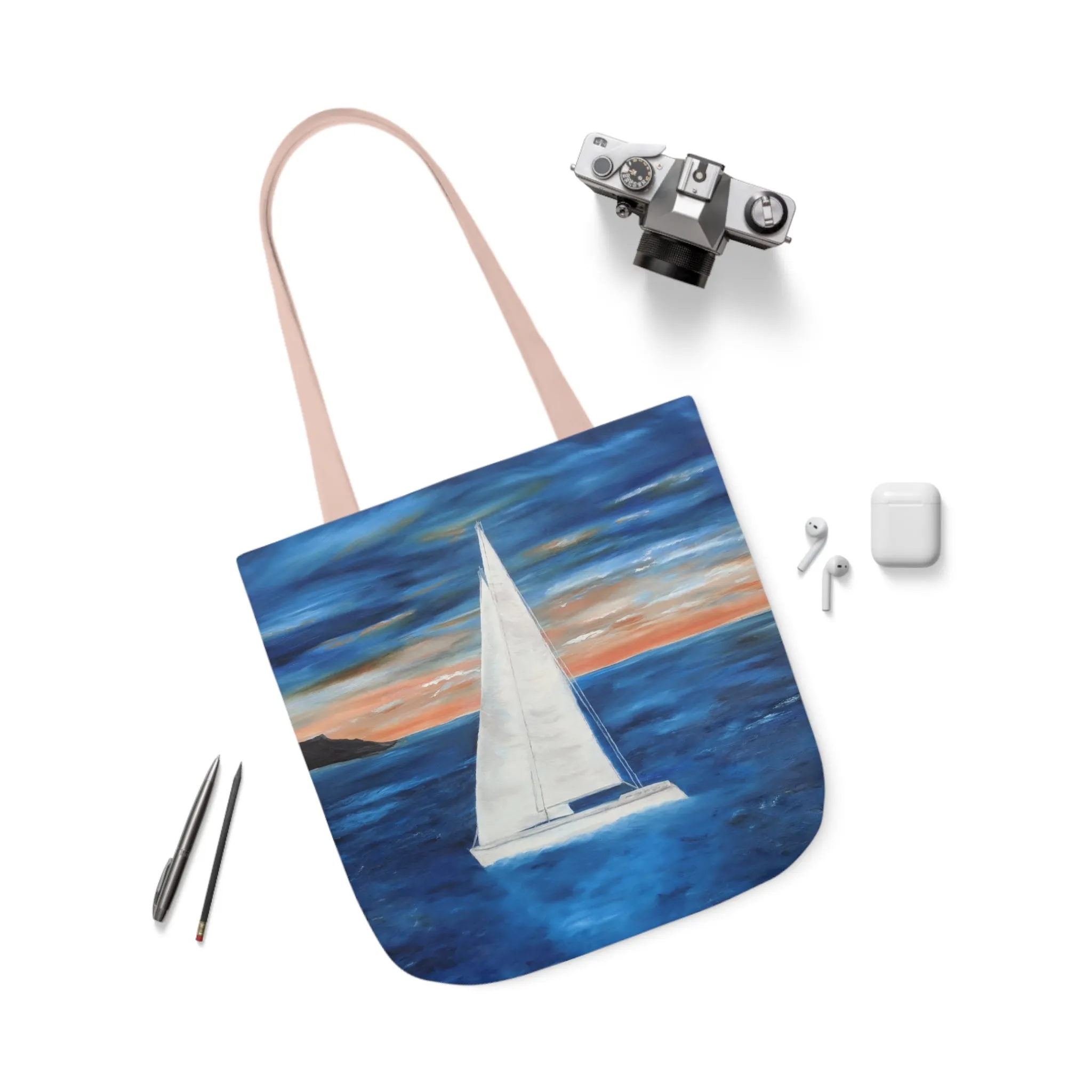 Canvas Tote Bag, Sunset Sail