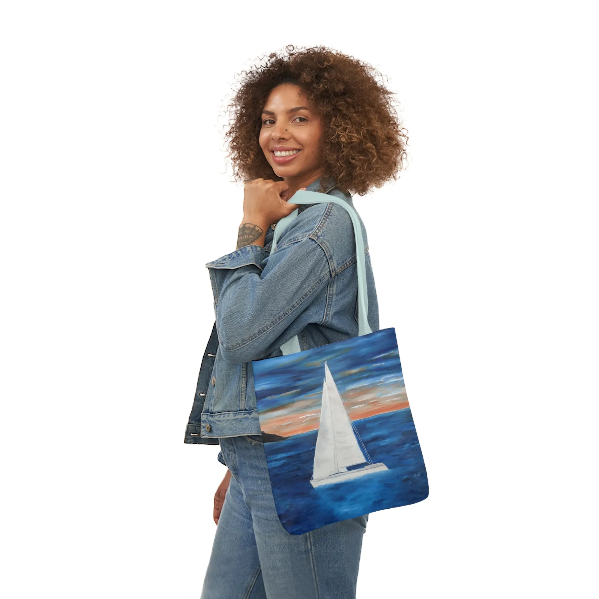 Canvas Tote Bag, Sunset Sail
