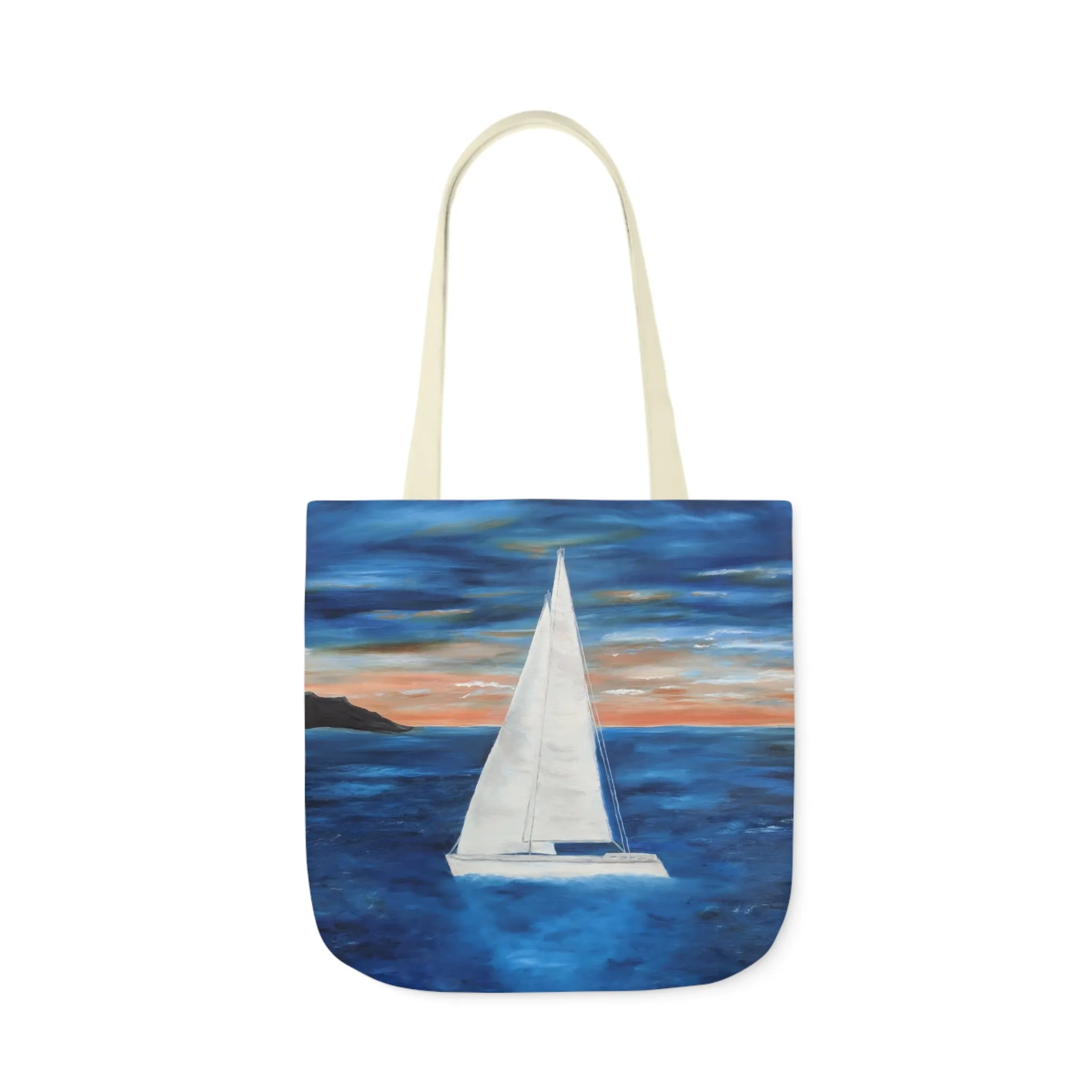 Canvas Tote Bag, Sunset Sail