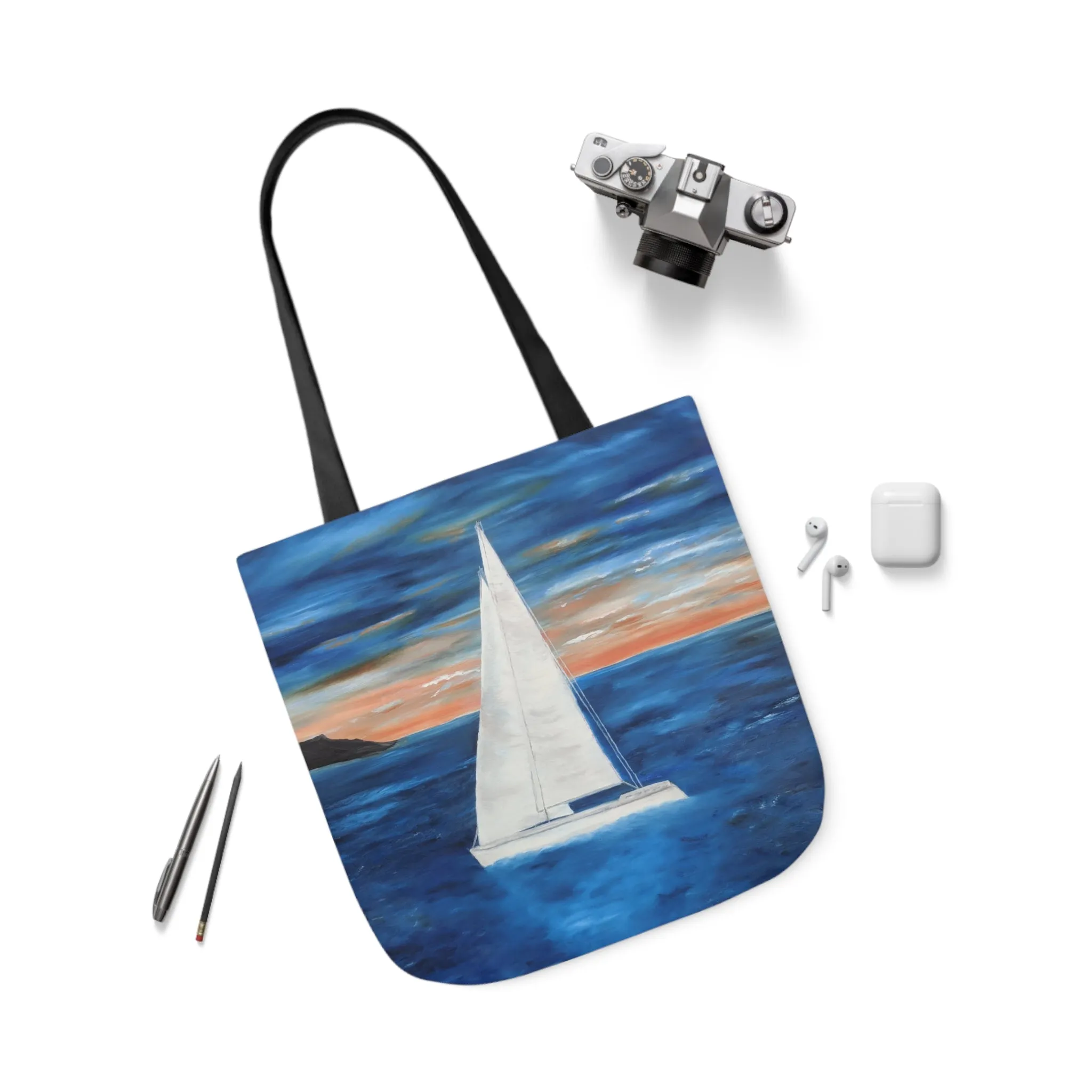 Canvas Tote Bag, Sunset Sail