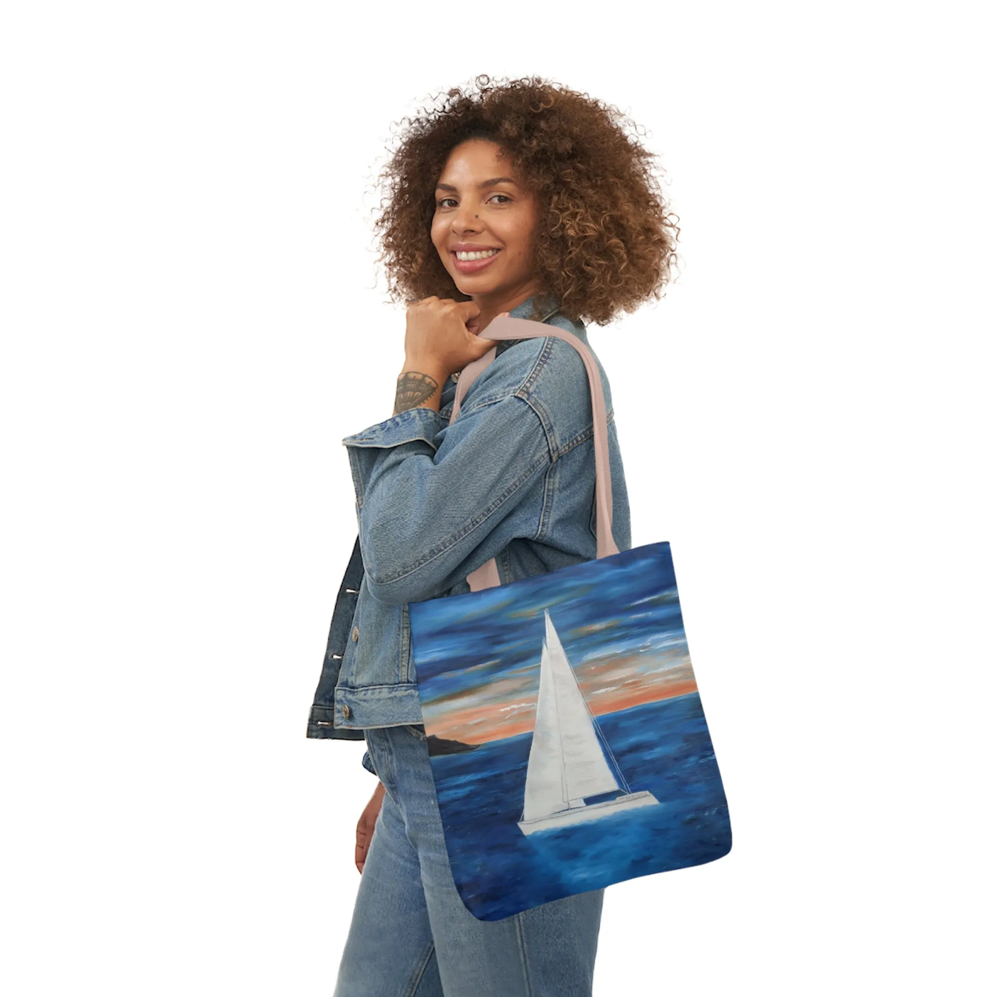 Canvas Tote Bag, Sunset Sail