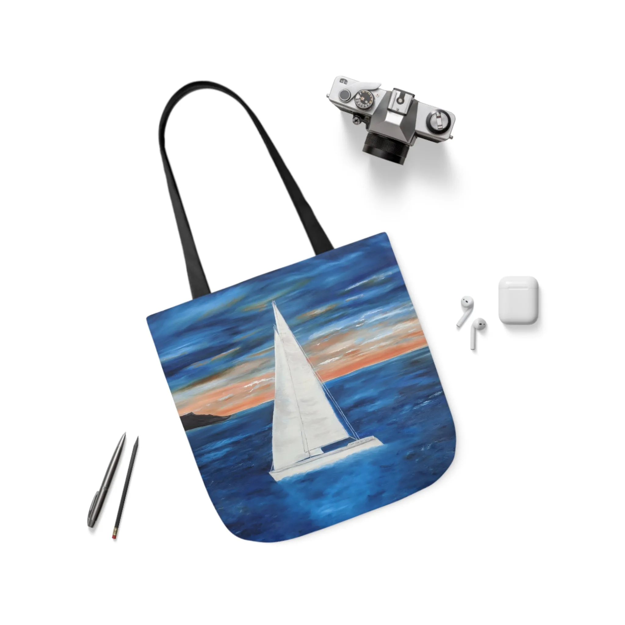 Canvas Tote Bag, Sunset Sail
