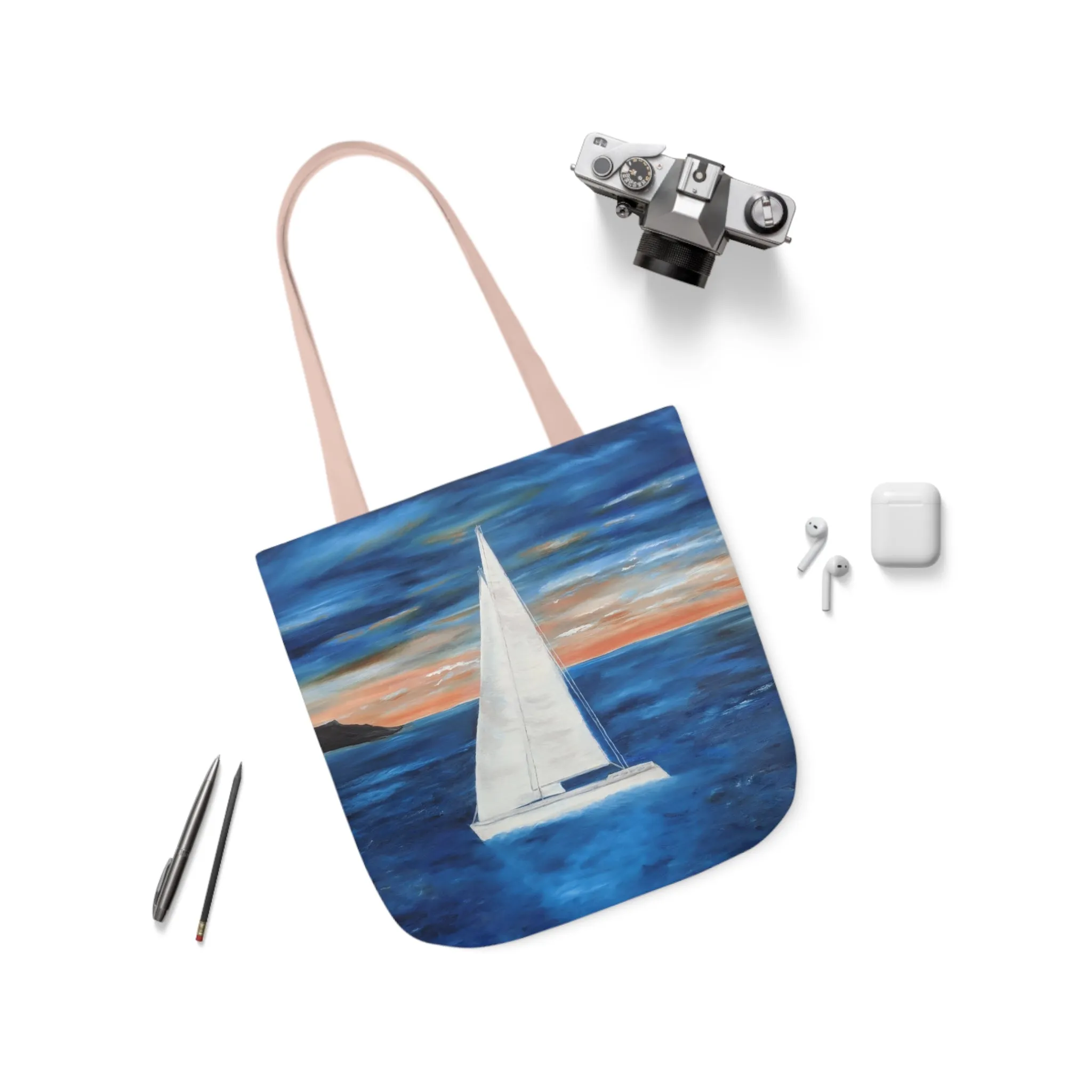 Canvas Tote Bag, Sunset Sail