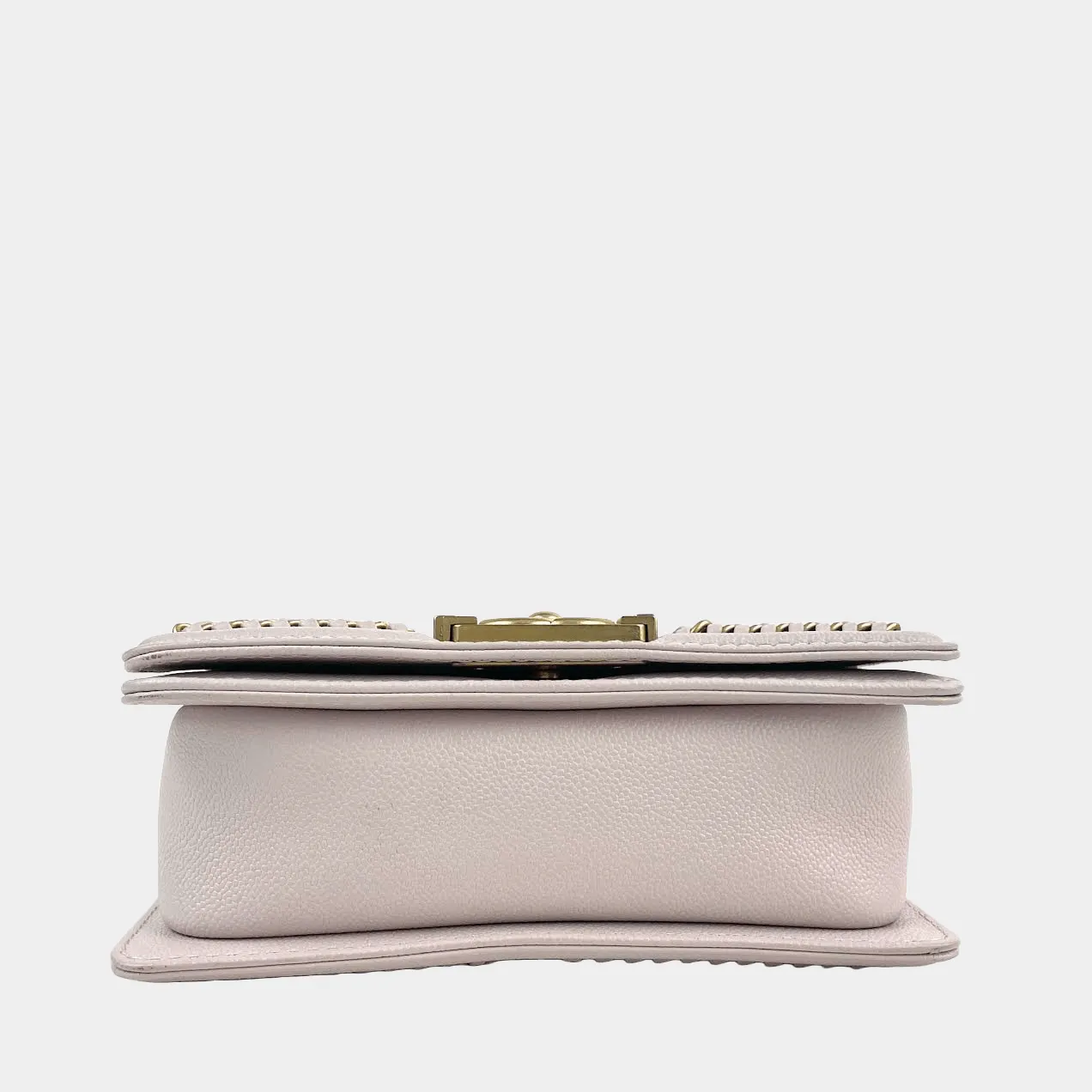 CHANEL 2021 - 2022 Small Boy "Braid Around" Bag Light Purple with Gold