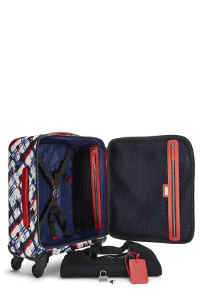 Chanel,  Multicolor Plaid Canvas Airlines Trolley, Red