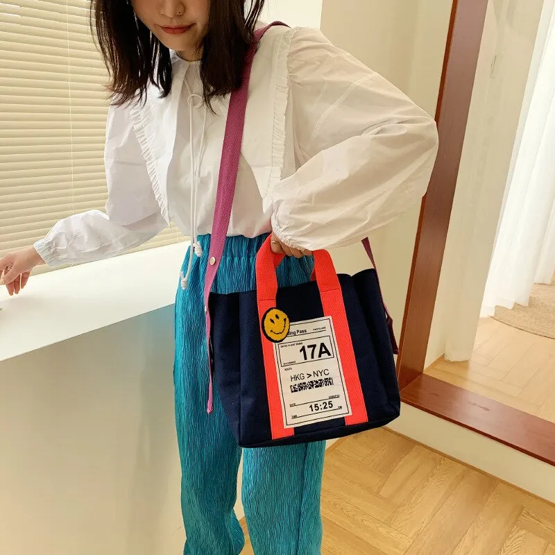 Christmas Gift Fashion Canvas Women Handbags Designer Letters Shoulder Crossbody Bags For Women Female Large Capacity Totes Shopper Bag