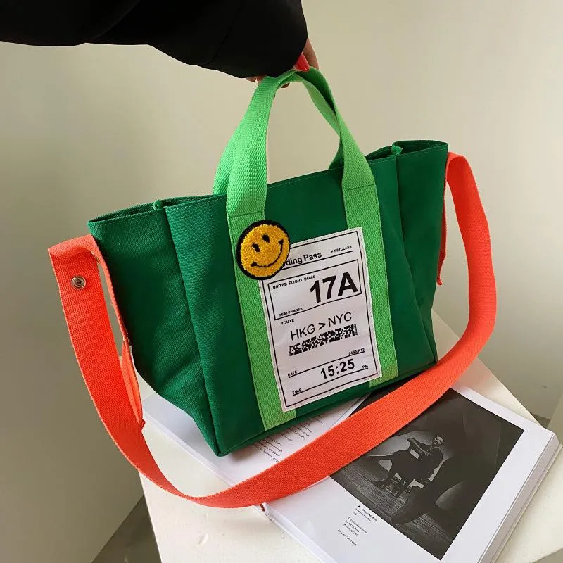 Christmas Gift Fashion Canvas Women Handbags Designer Letters Shoulder Crossbody Bags For Women Female Large Capacity Totes Shopper Bag