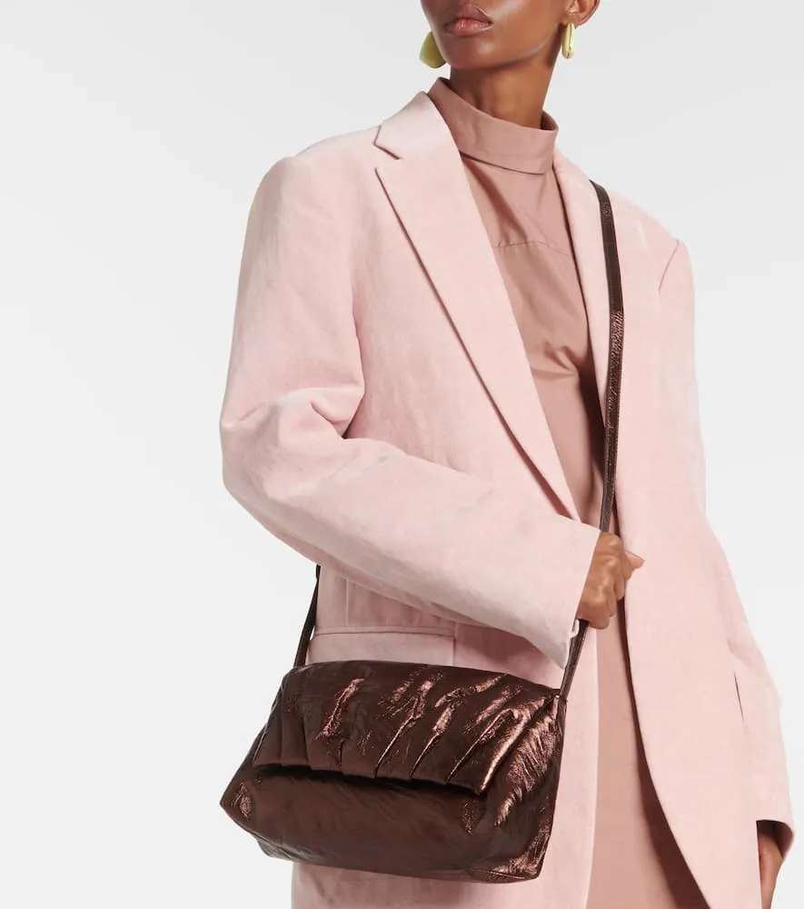 Dries Van Noten Metallic leather shoulder bag