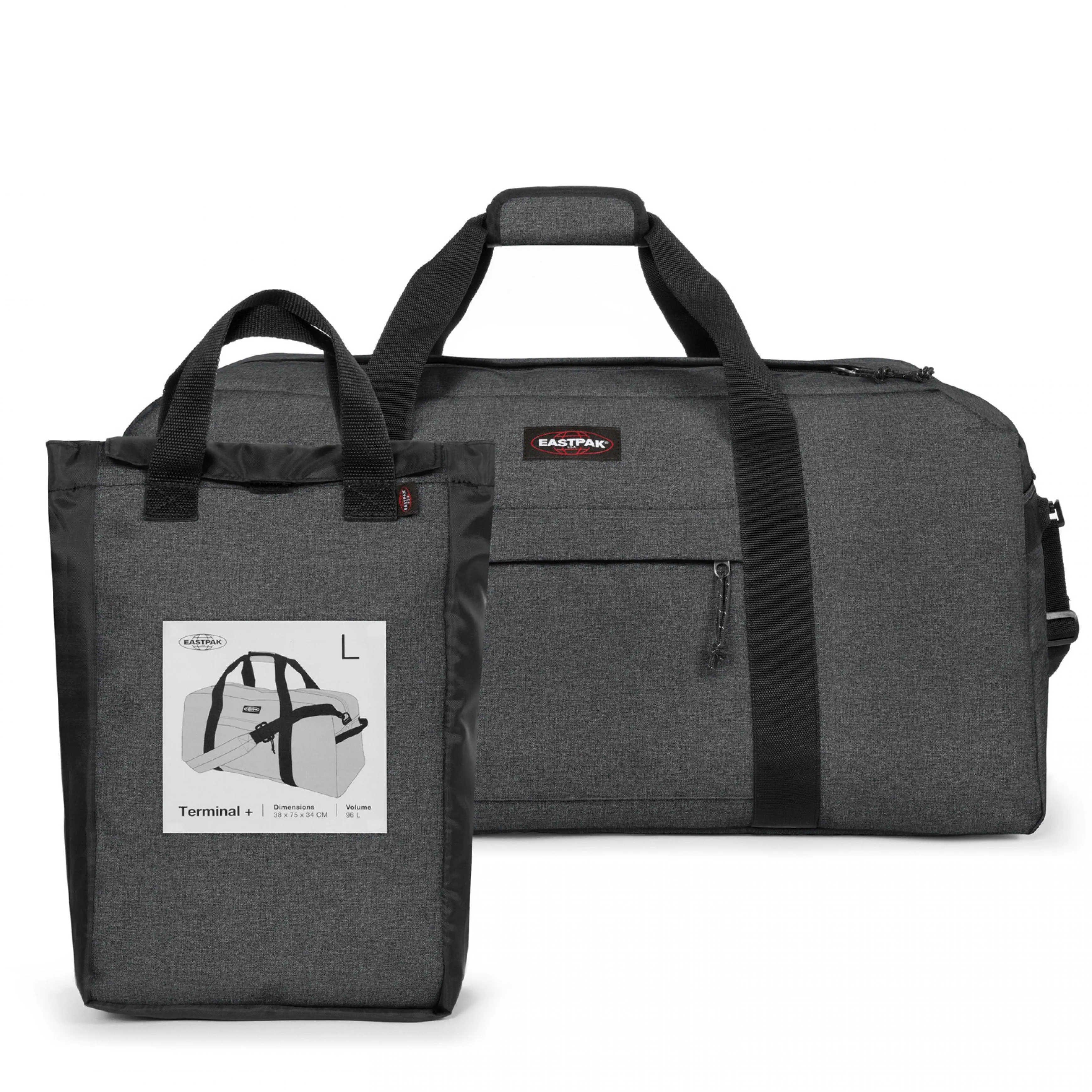 Eastpak Terminal   Black Denim Large duffle bag - EK00080D77H1