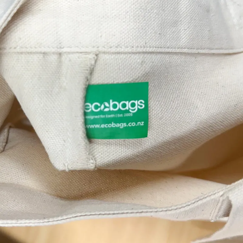Ecobags Organic Canvas Beach Bag with Magnetic Lock
