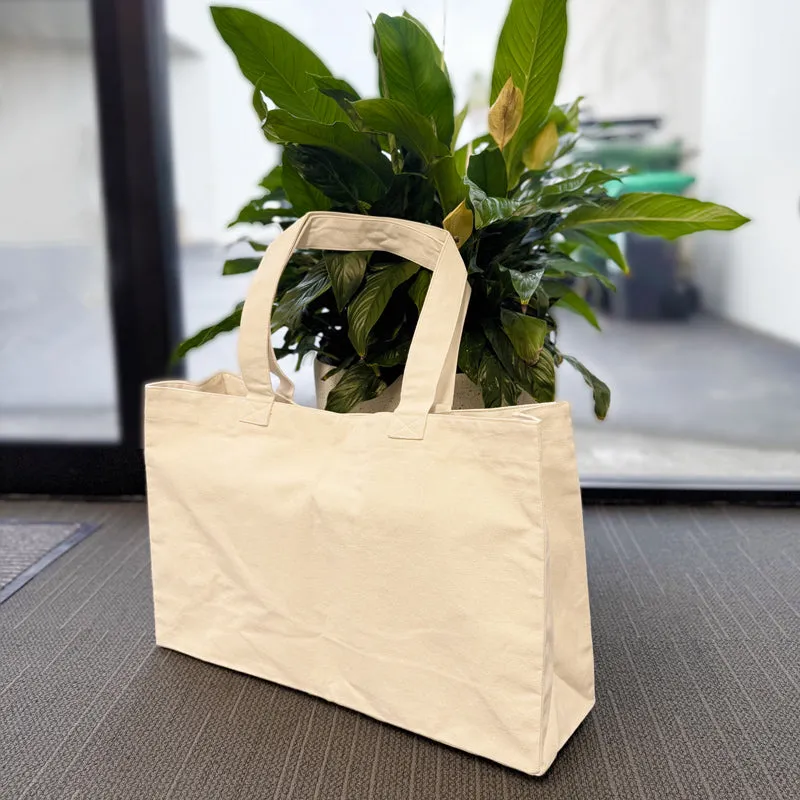 Ecobags Organic Canvas Beach Bag with Magnetic Lock