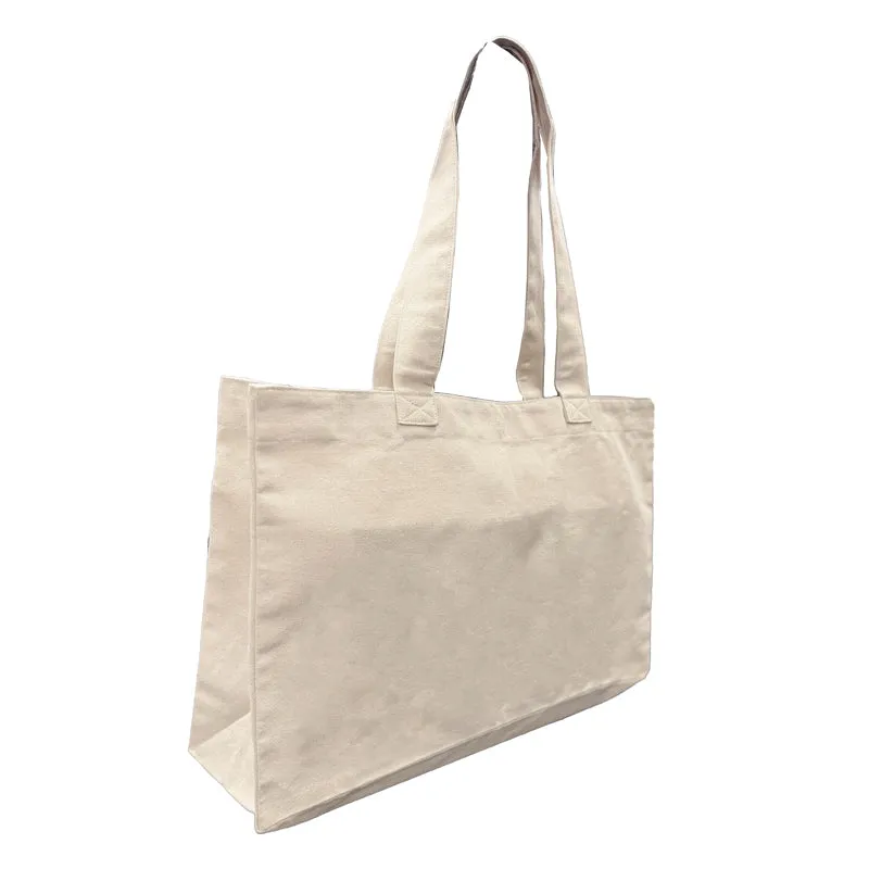 Ecobags Organic Canvas Beach Bag with Magnetic Lock