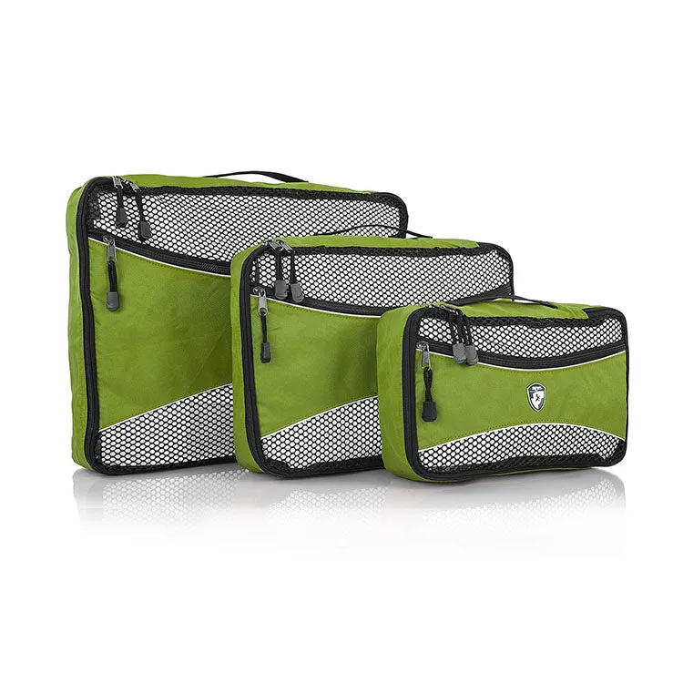 Ecotex 3 Piece Packing Cube Set™ with Front Zippered Pocket