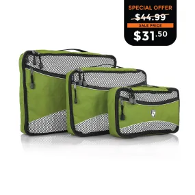 Ecotex 3 Piece Packing Cube Set™ with Front Zippered Pocket