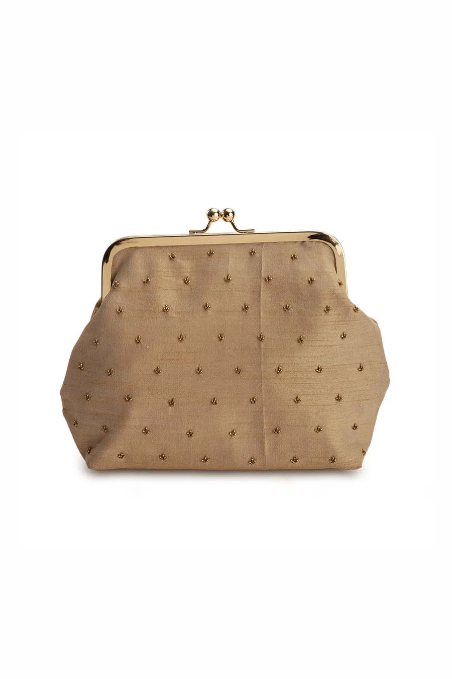 Gold Elephanta Batua Hand-Embroidered Clutch