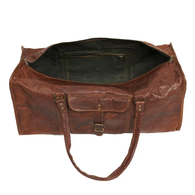 Large Leather Duffel 24"