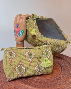 Light green l Handmade Quilted Cotton Bag