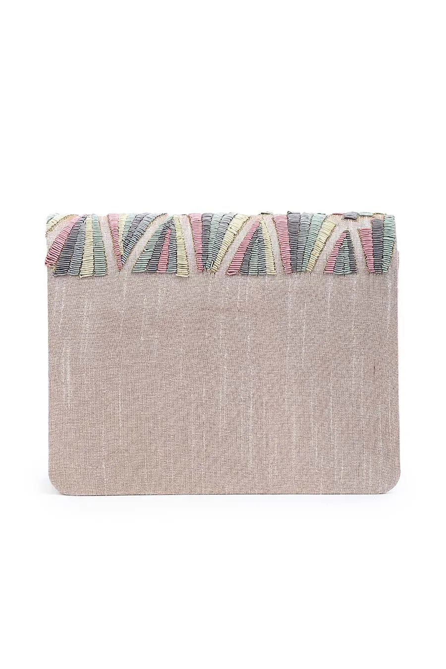Light Purple Hand-Embroidered Clutch