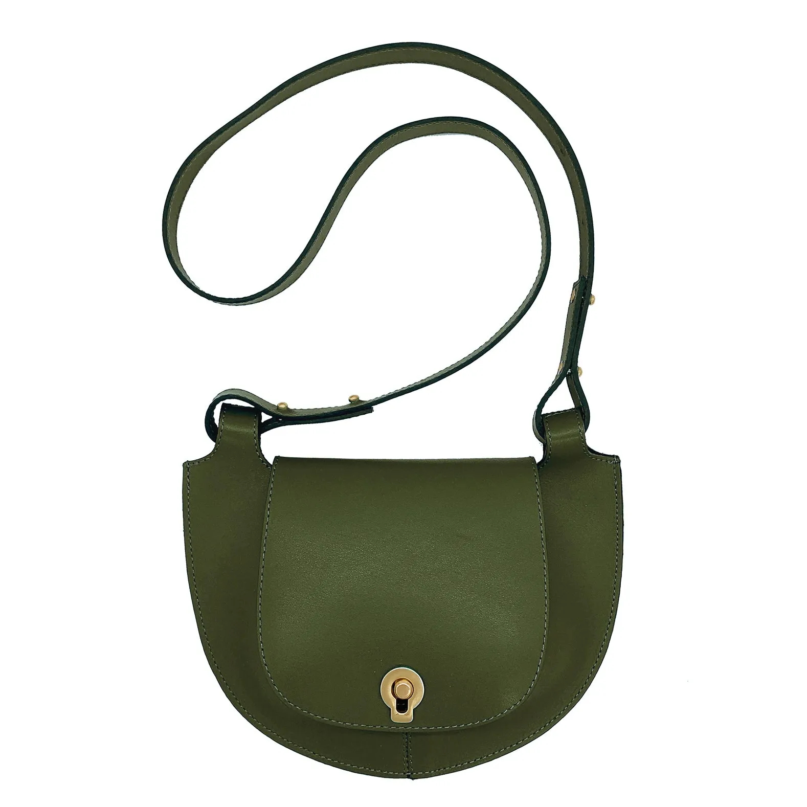 Olive Satchel Clutch