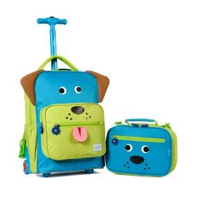 SIDE-KICK ROLLING BACKPACK AND LUNCH BAG SET PUP