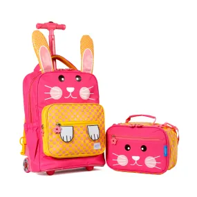SIDE-KICK ROLLING BACKPACK AND LUNCH BAG SET RABBIT